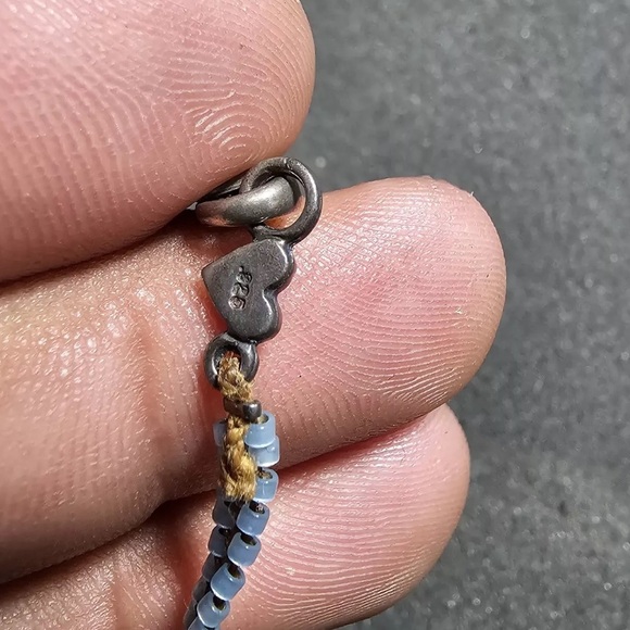 NWOT Chan Luu Pyrite & Moonstone Woven Necklace w Sterling Clasp, 16 in - Picture 6 of 6